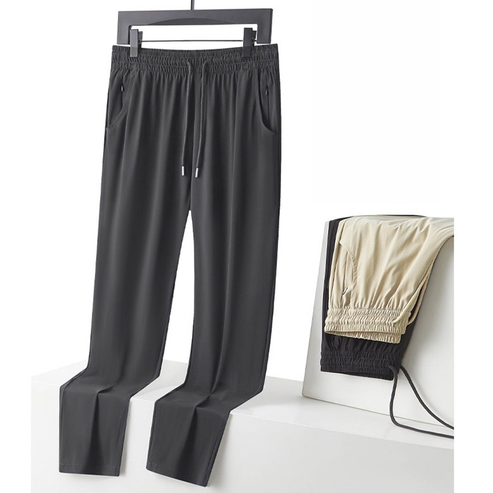 thumbnail image 4 of Pantalones deportivos oversize para mujer: suaves y transpirables, bolsillos con cremallera oculta, secado rápido, L-XXXXL, 4 of 5